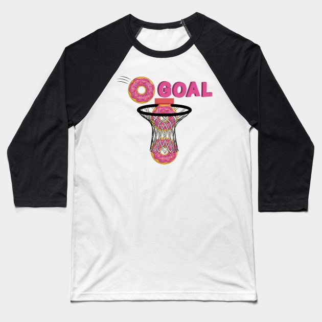 Donuts Basketball Hoop Baseball T-Shirt by Designoholic